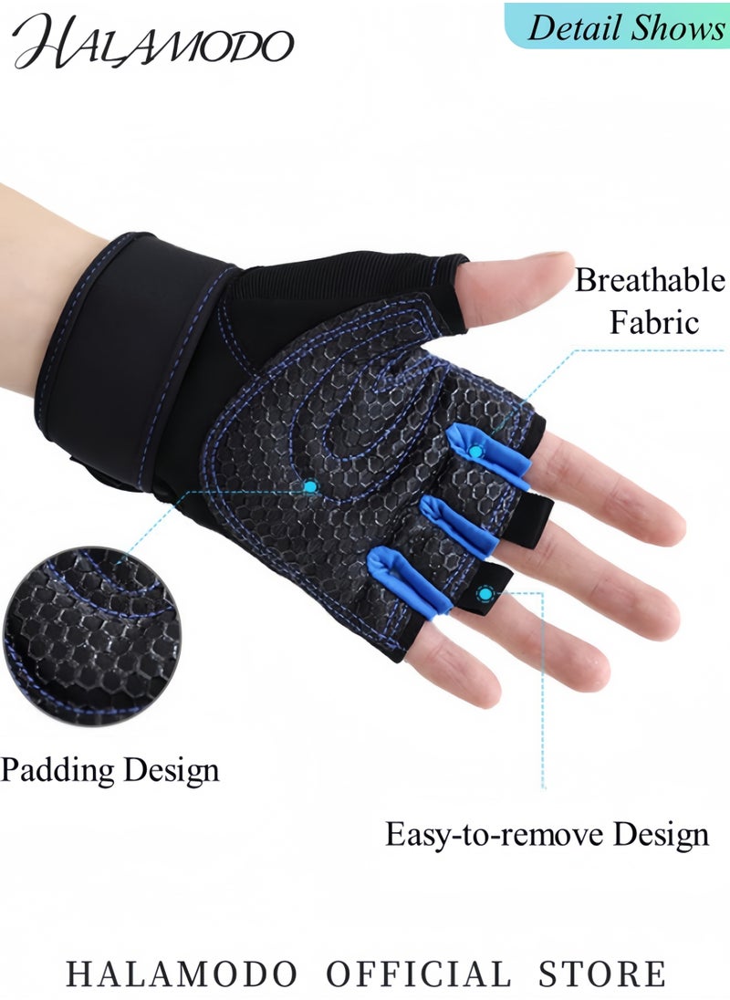 Generic Workout Gloves for Men and Women Pull Palm Protection Exercise Gloves for Weight Lifting, Cycling, Gym, Training, Fitness  - Image 2