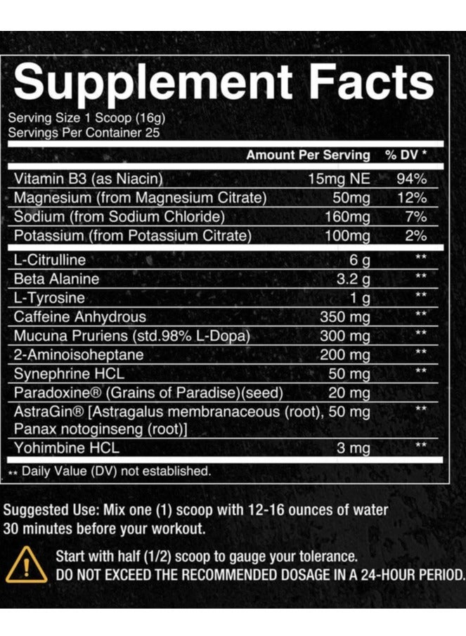 Condemned Laboratoriez Convict NEW High Stim Pre-Workout Blueberry Lemonade - Image 2
