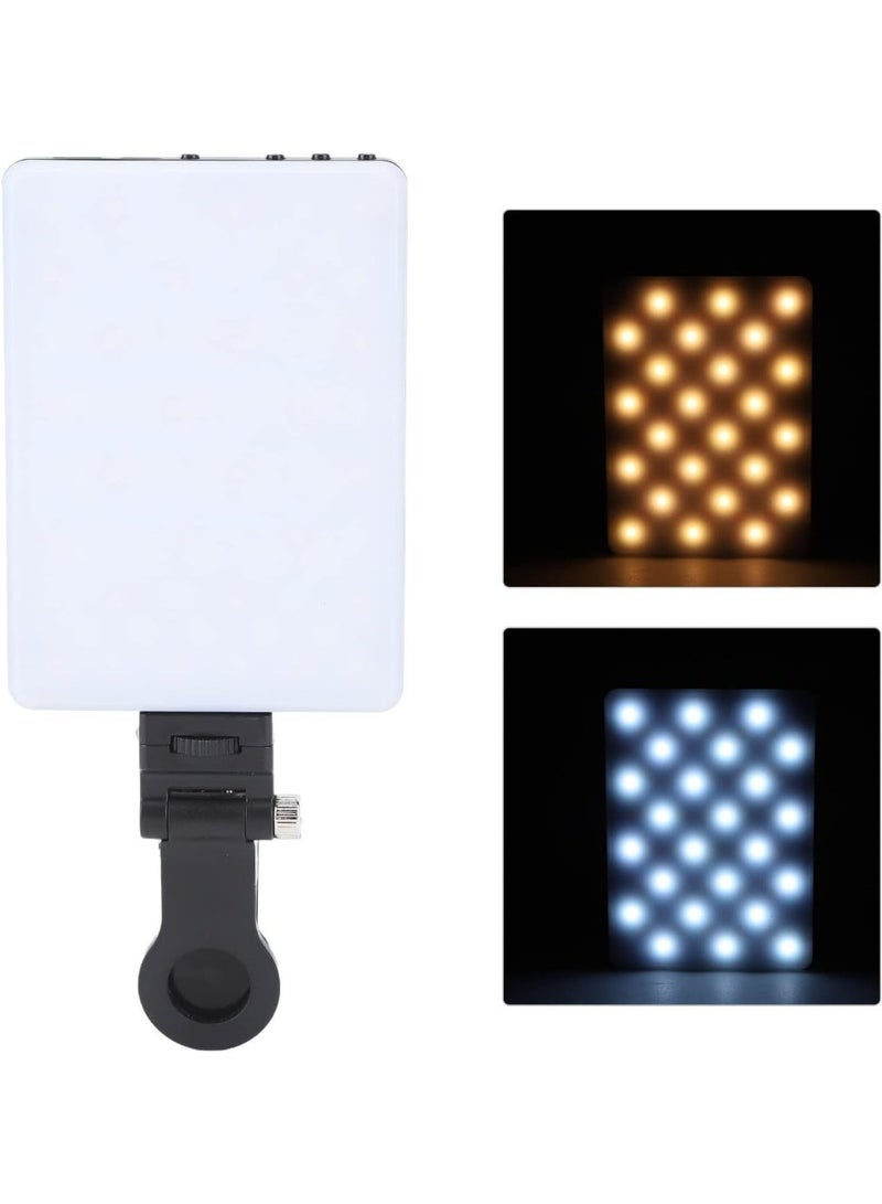 مصباح فيديو LED بمشبك 60 لمبة قابل لإعادة الشحن – ضوء سيلفي محمول بقابلية تعديل للإضاءة للمكالمات، البث، المكياج، والتصوير - Image 2