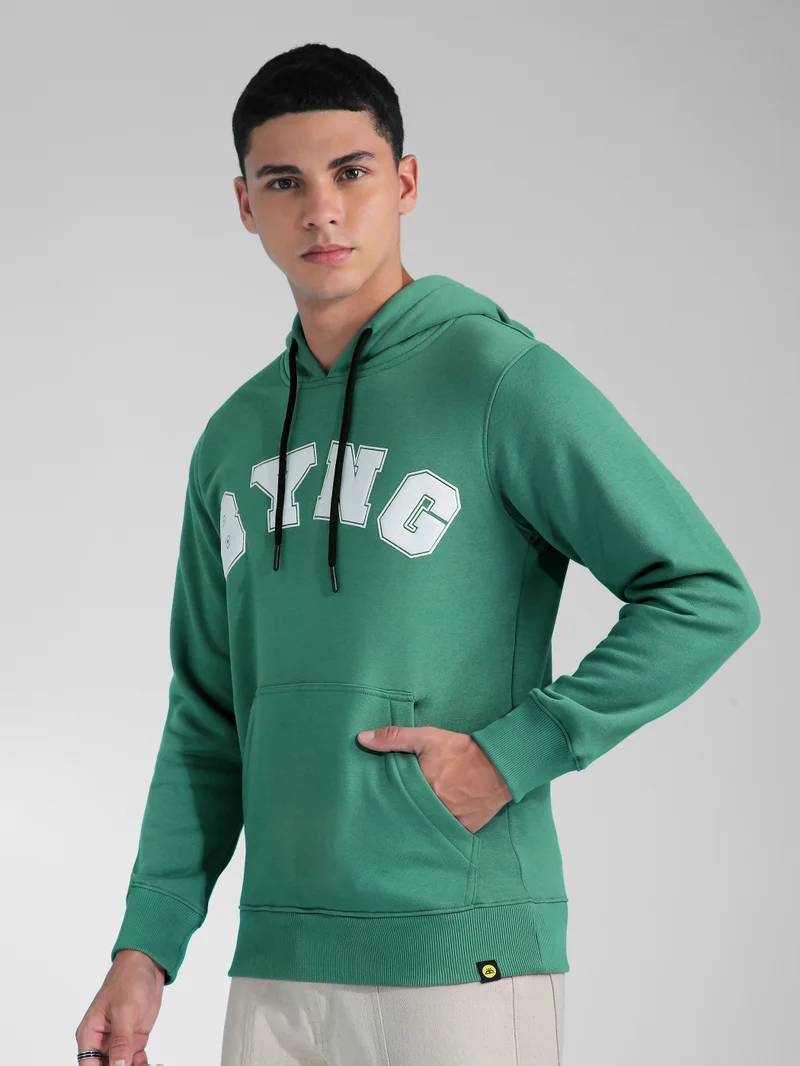 Beyoung Green BYNG Printed Hoodie