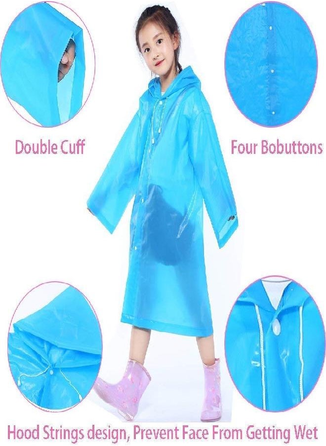 Luckyiren Thicker Reusable Raincoat Rain Poncho Jacket Slicker for Children Boy Girl Kids  - Image 3