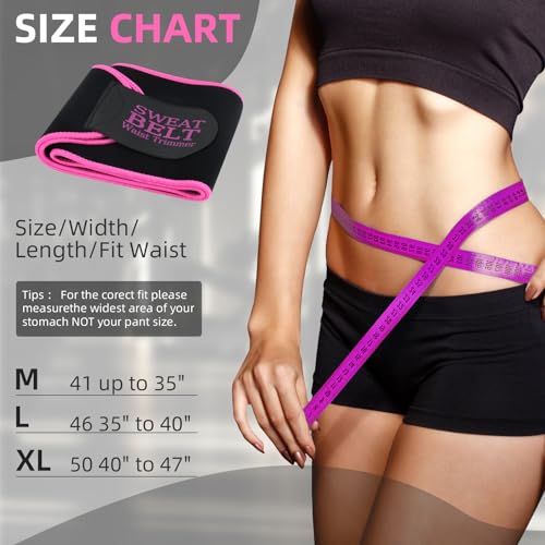 Lisacool Sculpt Touch Waist Trainer For Women Sweat Band For Stomach Waist Trimmer Adjustable Lumbar Trainer with Lumbar and Back Support Black/Pink - Image 2