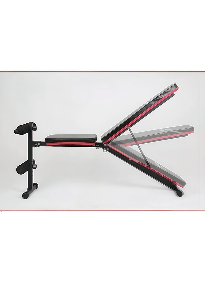 KUYING home gym adjustable weight bench, folding dumbbell bench press exercise, with ultimate elastic rope, maximum capacity 250Kg tilt sit-ups, 3 seconds folding full body exercise, black  - Image 4