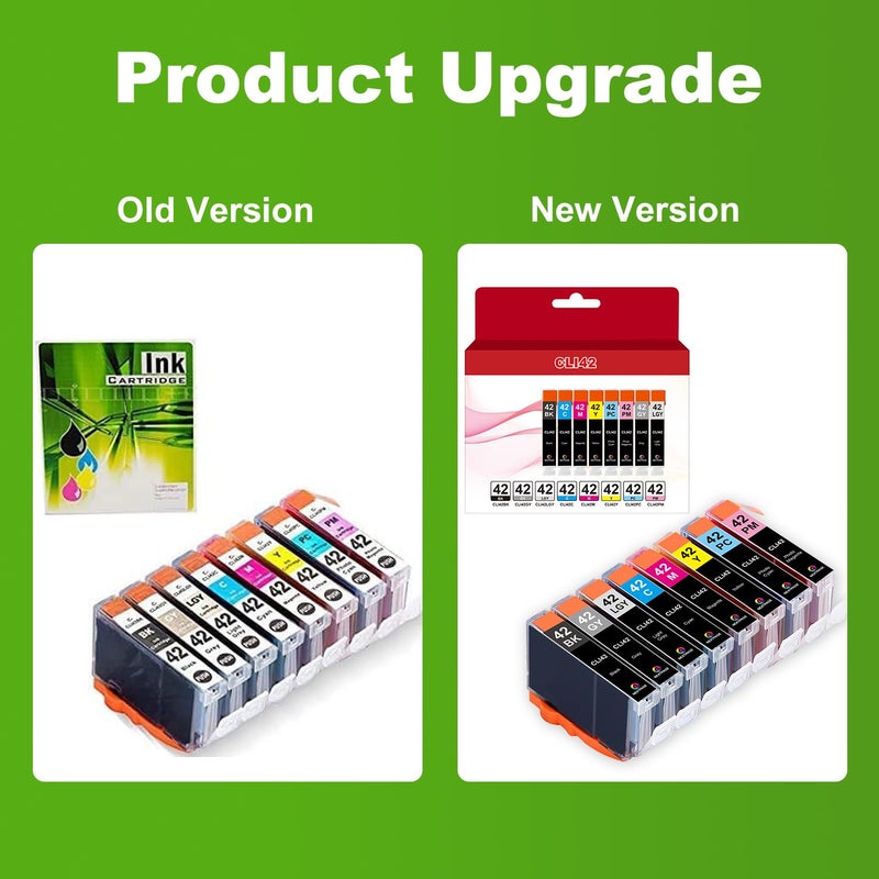 NEXTPAGE Compatible Ink Cartridges Replacement for Canon CLI42 8 Pack for PIXMA PRO-100 Printer, Canon Ink CLI 42 CLI-42 Ink Cartridge Use in Canon pixma pro 100 Printer - Image 2