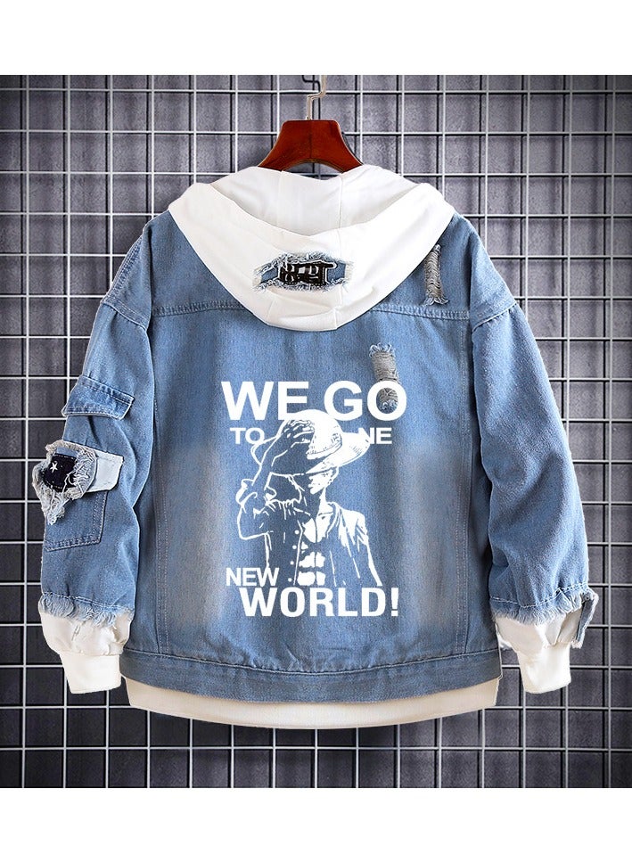 KUYING New One Piece Casual Loose Denim Jacket  - Image 1