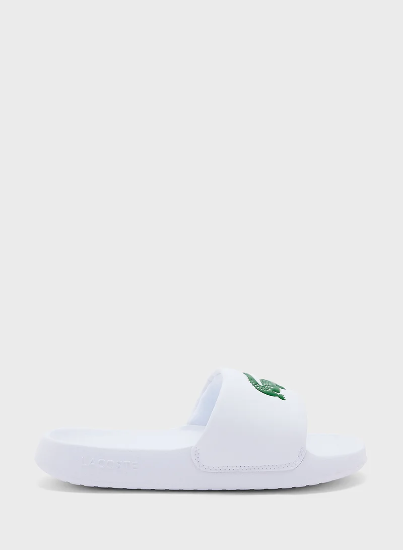 LACOSTE Croco One Strap Slides