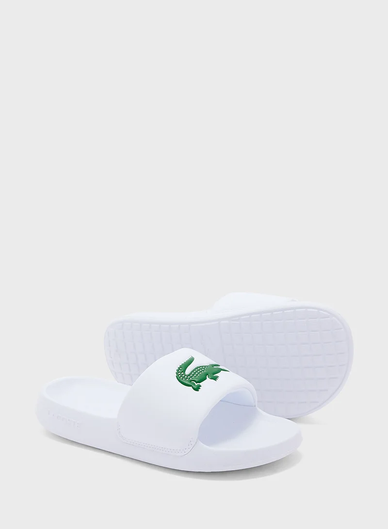 LACOSTE Croco One Strap Slides