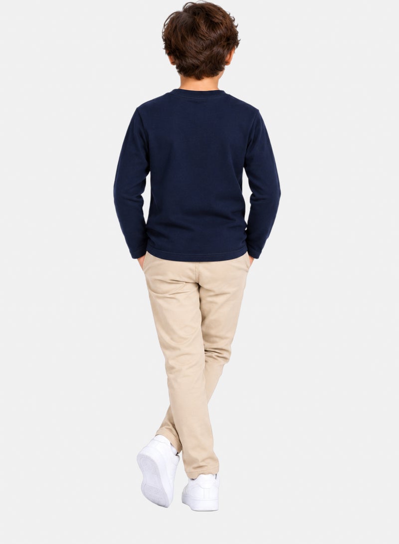 Andora Round Neck Boys T-Shirt With Long Sleeves - Image 3