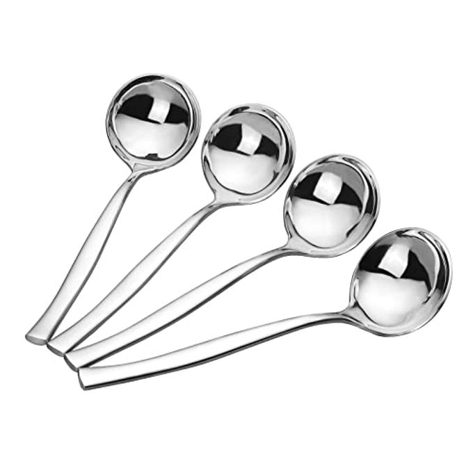 Pekky Small Soup Ladle Spoon, Stainless Steel Gravy Ladle Spoon Set, 4 Pieces - Image 1