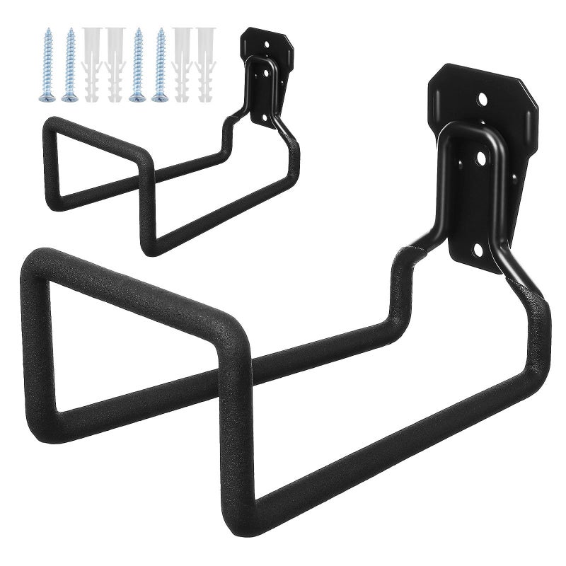 Heavy Duty Garage Storage Hooks Metal Tool Organizer Wall Mount Black 2 Pack - Image 2