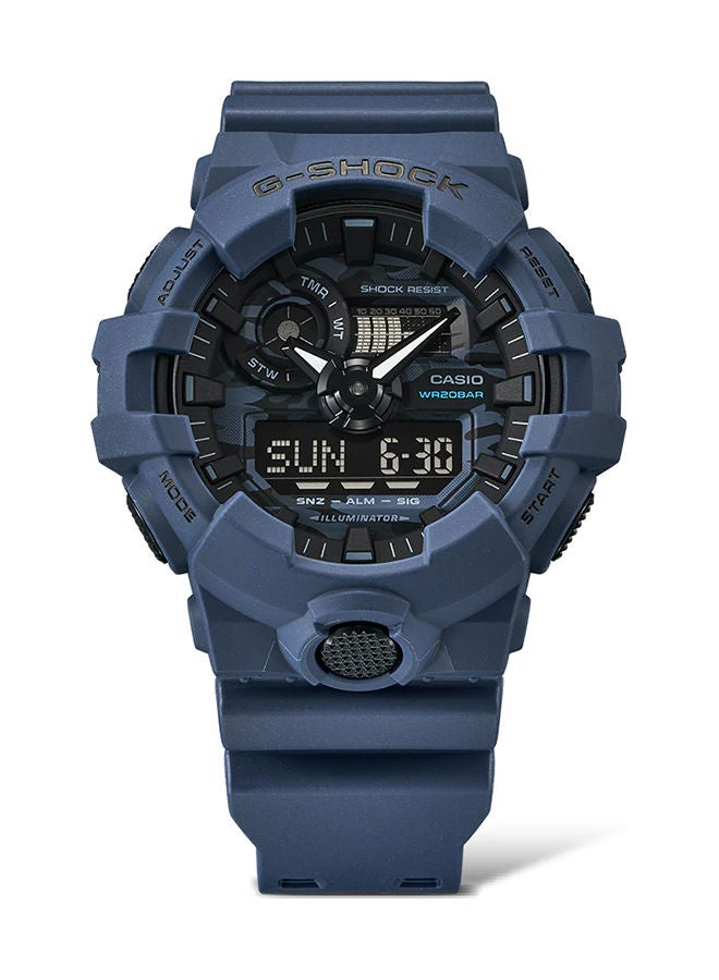 CASIO ساعة يد انالوج بلس رقمية دائرية مقاومة للماء GA-700CA-2ADR - Image 2