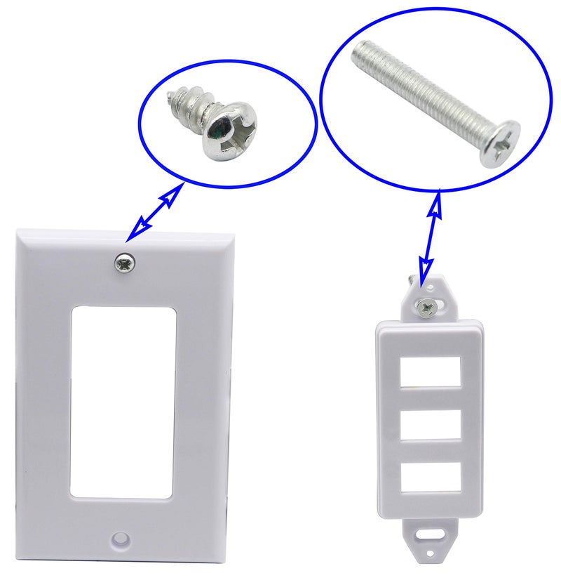 zdyCGTime 3 USB 3.0 A Wall Plate USB Component Composite Wall Data Transmission and Charger Outlet Mount Socket Face Plate Panel Cover White(3 USB A 3.0) - Image 3