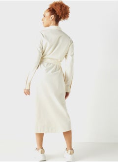 Lee Cooper Belted Button Down Shirt Dress  - Image 2