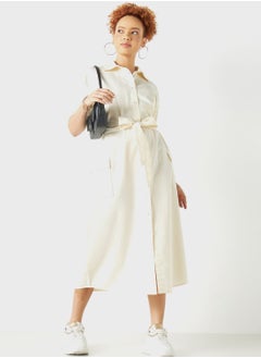 Lee Cooper Belted Button Down Shirt Dress  - Image 4