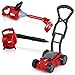Arrowbash 3 Pcs Toy Gardening Tool Set for Kids Toy Leaf Blower Weed Trimmer Push Lawn Mower Pretend Play Set with Lights and Sounds Christmas Birthday Gifts for Boys Girls - Image 2