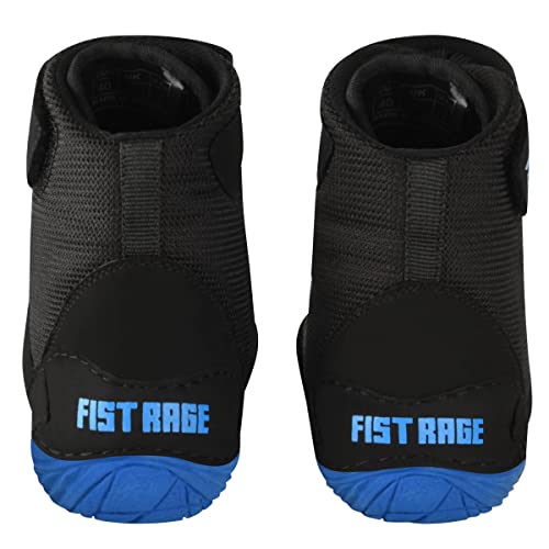 FISTRAGE FR FISTRAGE Wrestling Shoes Fighting Sports Master Training Mesh and Rubber Sole Unisex Pro Men's and Youth Genuine Boot Light Weight | Combat Footwear for Adults (Blue-Black, 6) - Image 5