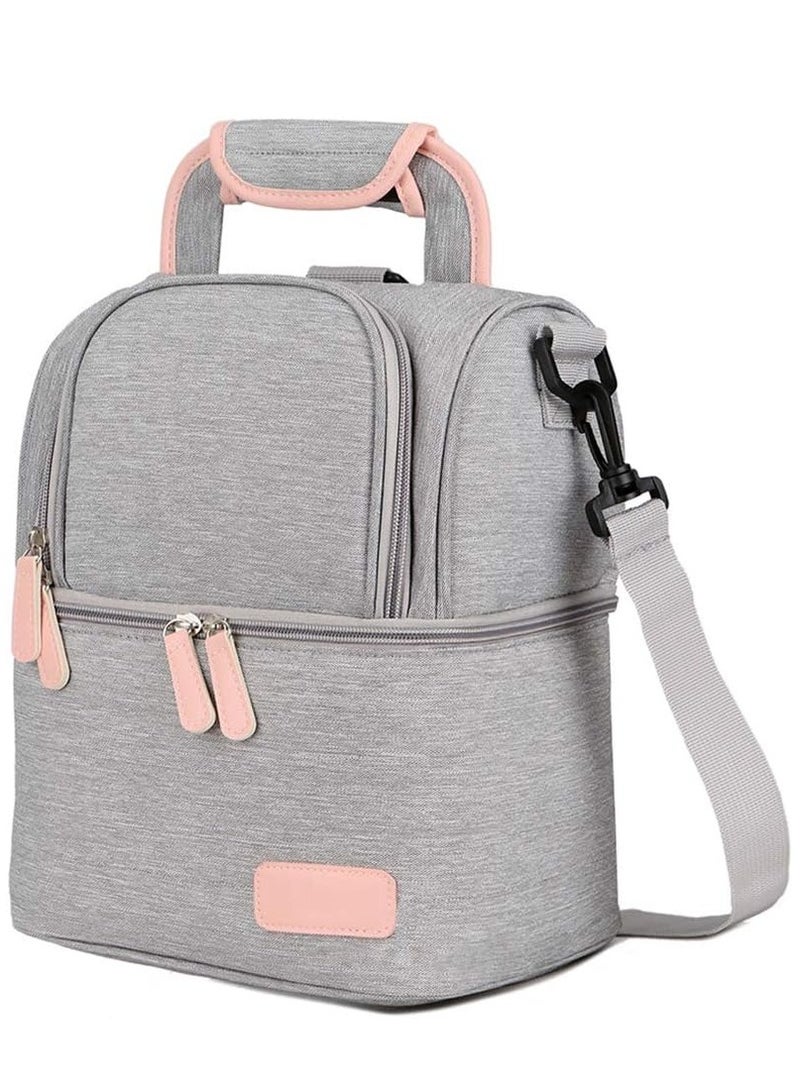 GUDOO Waterproof Breast Milk Baby Bottle Cooler Bag Rucksack Portable Thermal Insulated Lunch Box Large Capacity Handbag Baby Milk Bag Freezer for Work Mommy Women Men  - Image 1