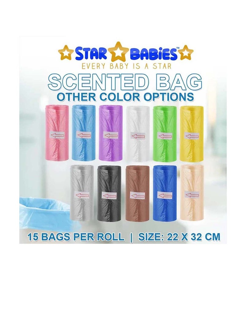 STAR BABiES Star Babies - Combo Pack of 2- Disposable Changing Mat Pack of 36 with Scented Bag (5 Pcs w/Dispenser) - Blue  - Image 4
