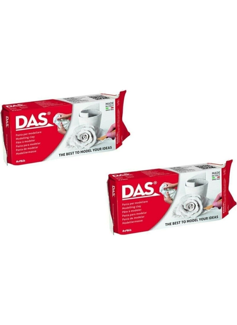 DAS Collection Ceramic Clay Dough 2X500 gr White 