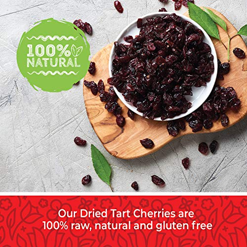 Herbaila Dried Cherries Tart Cherry, Montmorency Tart Cherries, Dried Sour Cherries Fresh, Montmorency Dried Tart Cherries, Dried Cherries, All-Natural Whole Sour Cherry (1lb) - Image 2