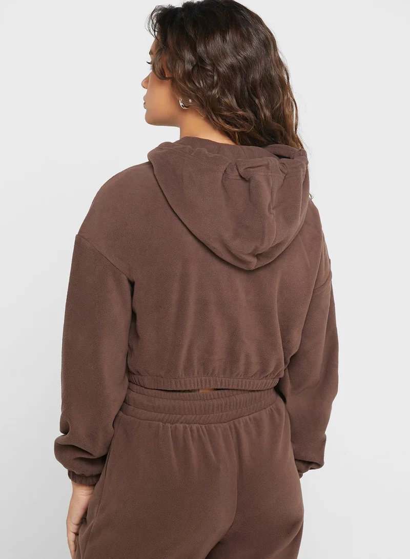 ONLY Zip Detail Knitted Hoodie