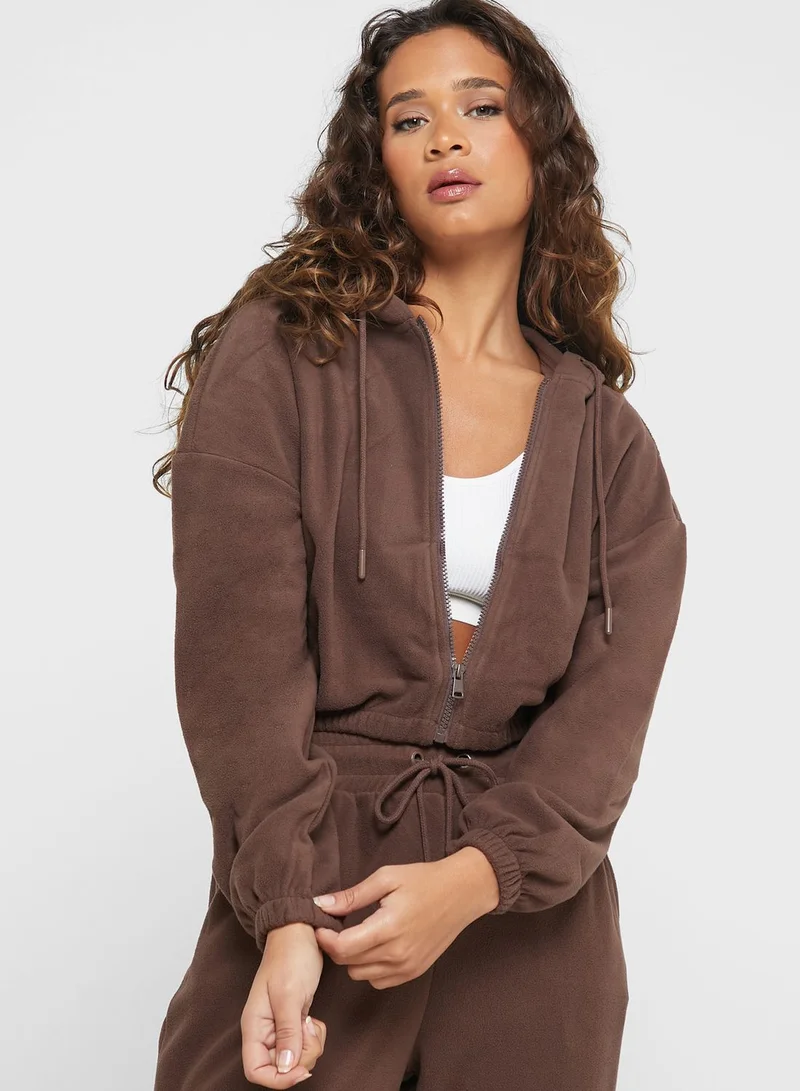 ONLY Zip Detail Knitted Hoodie