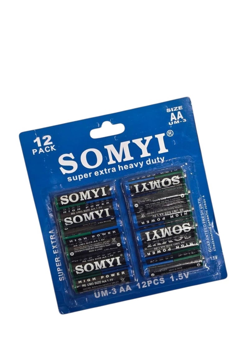 SOMYI Ultra Heavy Duty Batteries 12 Pack