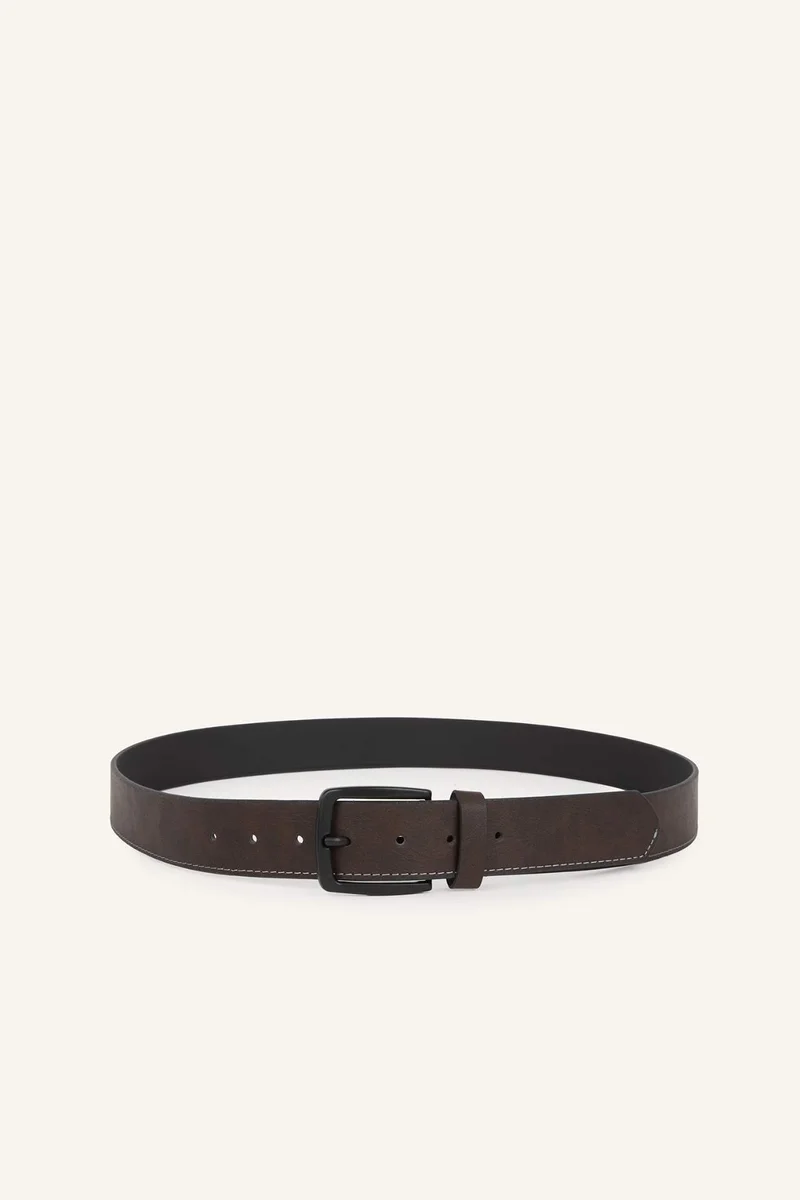 ديفاكتو Man Rectangle Clasp Faux Leather