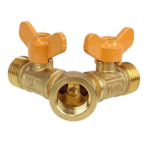 Doublelife SHANOER Solid Brass Y Ball Valve Comfort Grip for Oil and Gas Hoses Connector Splitter Adapter - Image 3