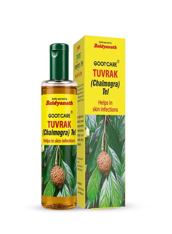 GOOD CARE Goodcare Tuvrak Oil (Chalmogra Tel) 100 ML | Ayurvedic solution for Skin Infections, Rashes, Eczema | Soothes Itching & Irritation | Natural Antiseptic | Mineral Oil-Free - Image 1