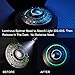 Anzmtosn Cool Spaceship Fidget Spinners Metal UFO Model Finger Hand Spinner Stress Desk Fidget Toys Gift for Kids Adults Luminous Night Effects Exclusive Desk Spinning Top Prizes - Image 3