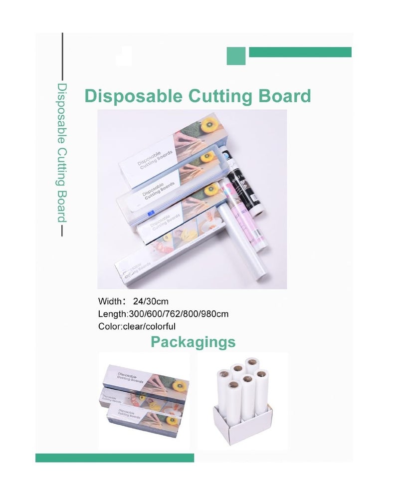GROPOTIT Antibacterial Disposable Eco-Friendly Cutting Boards Roll, Large Flexible Chopping Mats, BPA Free Food Grade, Easy Clean-Up, for Kitchen & Outdoor (24X1000cm) - Image 5