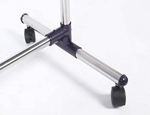 RAVIZAA Stainless Steel Single Pole Telescopic Movable Portable Clothes RackSilver - Image 4