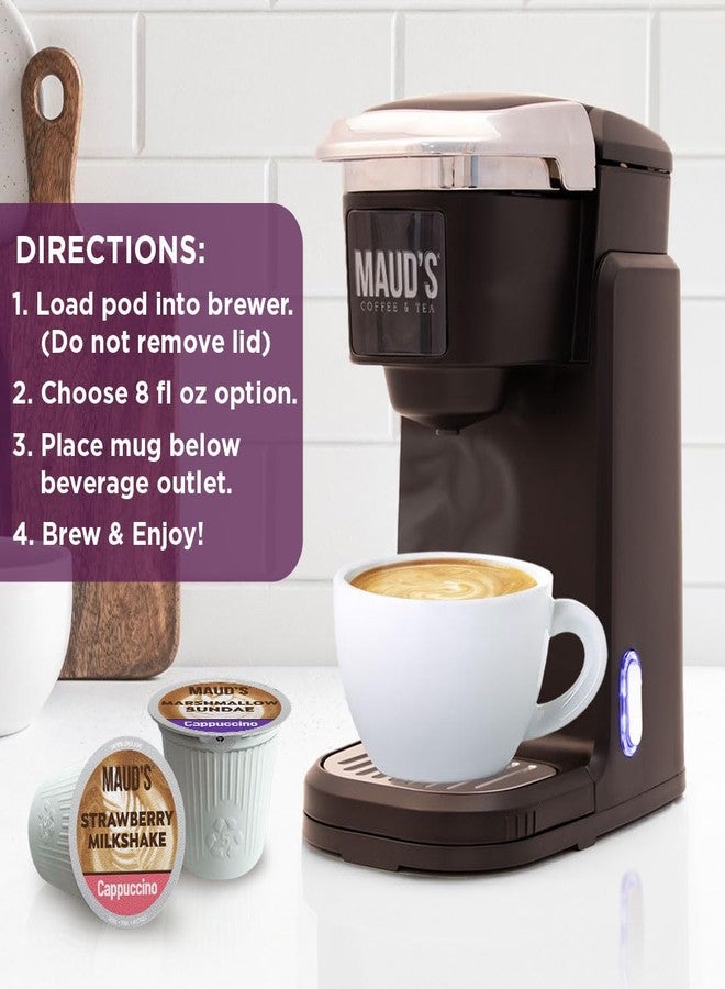 Maud's Cappuccino Coffee Pods Variety Pack, 56 ct, 8 Assorted Flavors, Single Serve Pods - Compatible with Keurig K Cups Maker - Image 5