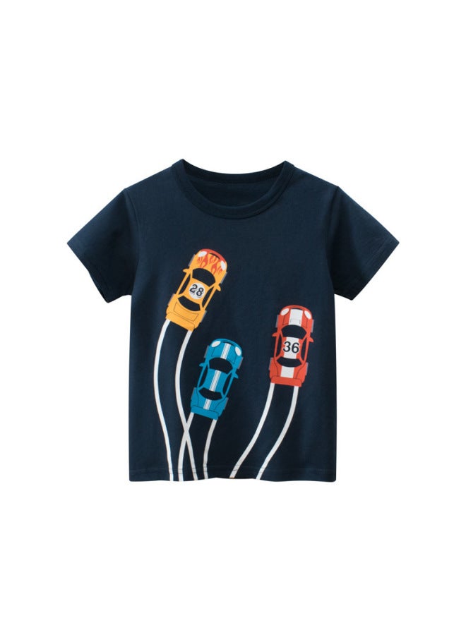 Summer Boys' Short-sleeve Clothing, Children's Summer Short-sleeve T-shirt For Boys, Striped T-shirt For Toddlers And Young Children