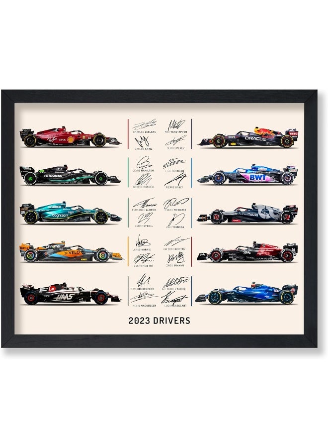 Poster Master 2023 Drivers Poster - Cars & Drivers Signatures Print - Sports Art - Car Racing Art - Gift For Men, Women & Car Enthusiast - Decor For Garage, Dorm Or Office - 11X14 Unframed Wall Art - Image 1