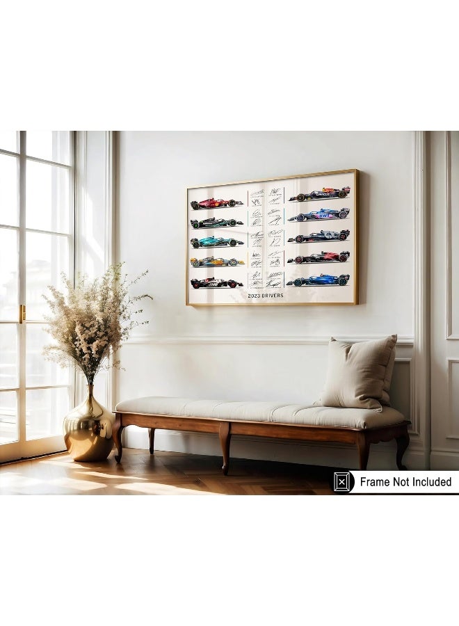 Poster Master 2023 Drivers Poster - Cars & Drivers Signatures Print - Sports Art - Car Racing Art - Gift For Men, Women & Car Enthusiast - Decor For Garage, Dorm Or Office - 11X14 Unframed Wall Art - Image 3