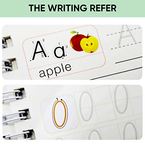 Tuzuaol 4PCS Grooved Handwriting Practice for Kids Age 3-5 Preschool Children, Reusable Magic Practice Copybooks for Student Tracing Letter Writing Books - Image 5