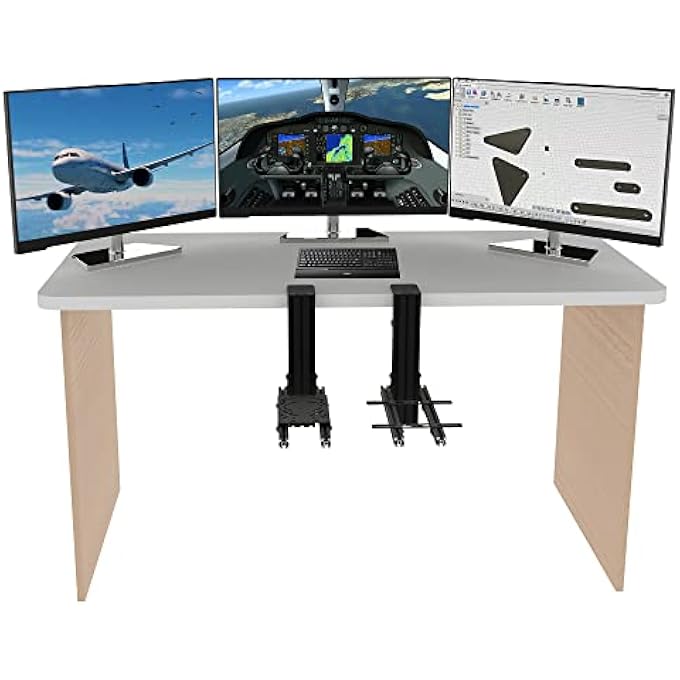 rayihni 2 SET THE DESK MOUNT FOR THE FLIGHT SIM GAME JOYSTICK, THROTTLE AND HOTAS SYSTEMS. FULLY SUPPORT ALMOST ALL OF FLIGHT SIM GAME HAND-CONTROL DEVICES COMPATIBLE WITH THRUSTMASTER HOTAS WARTHOG - Image 3
