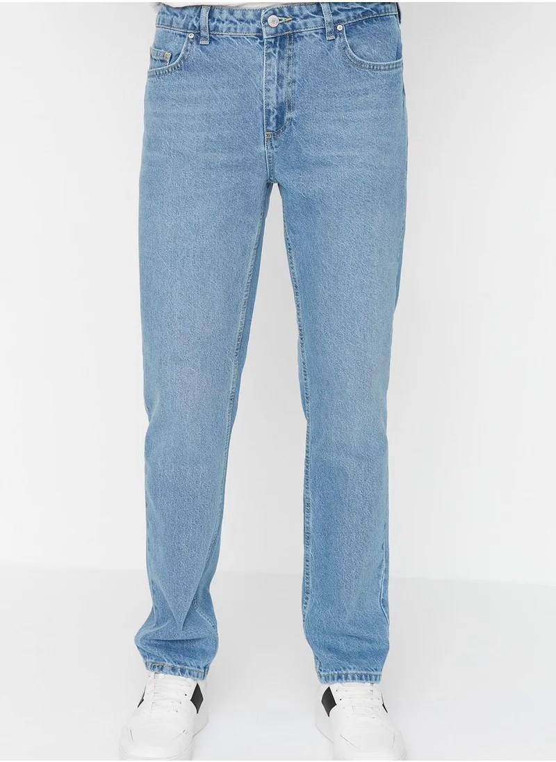 trendyol Light Wash Straight Fit Jeans