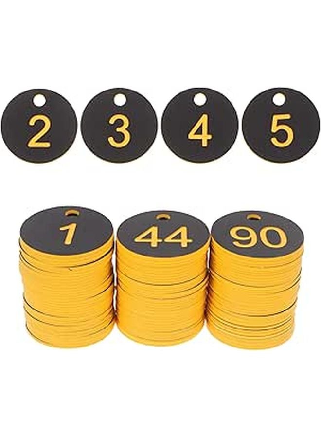 Plastic Circular Numbered Key Tags With Holes For Locker Storage And Office Organization 100pcs - Image 1