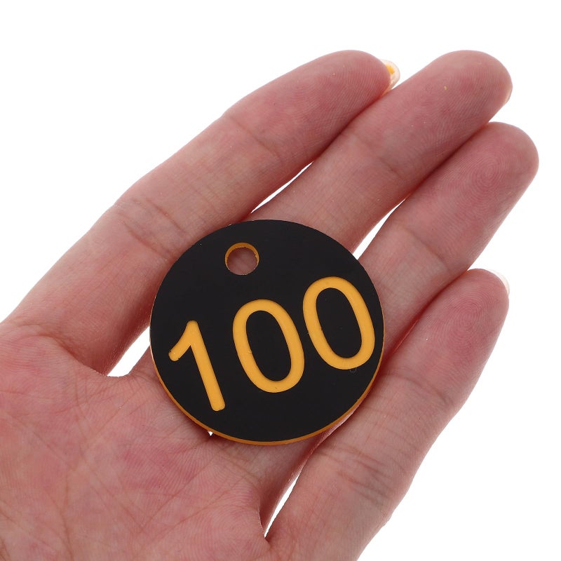 Plastic Circular Numbered Key Tags With Holes For Locker Storage And Office Organization 100pcs - Image 4