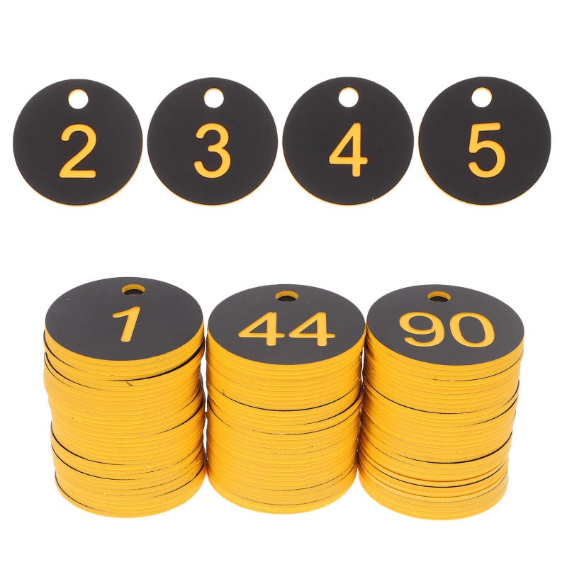 Plastic Circular Numbered Key Tags With Holes For Locker Storage And Office Organization 100pcs - Image 2