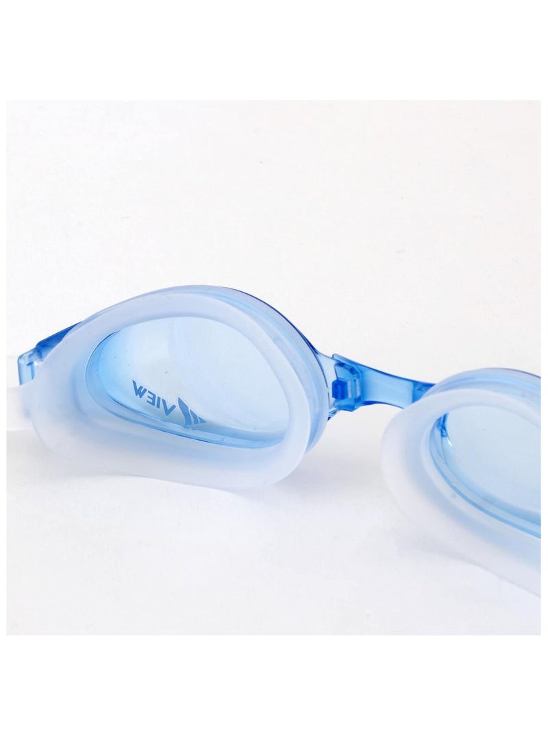 "Gear up your little water hero: Blue swimming cap and goggles set... Complete style and protection in every dive!"