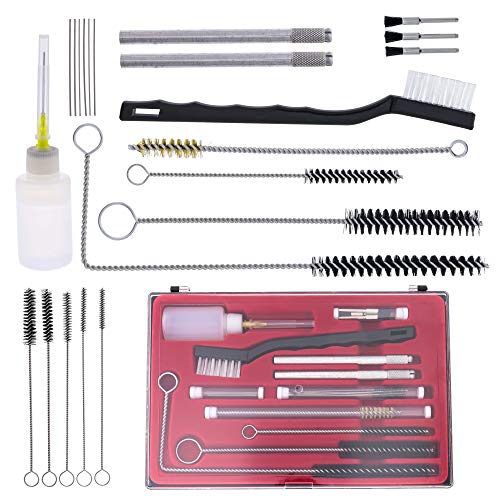 TCP Global 23 Piece Airbrush Cleaning Kit with Case - Paint Gun Cleaning Kit, Air Tools, Detail & Gravity Feed Airbrush Cleaner, Automotive Spray Gun Cleaner, Air Brush Washing Set - Image 1