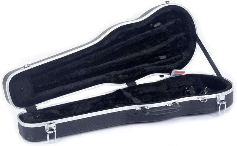 Crossrock CRA860SVFBK ABS Molded Shaped Violin Case-Backpack Style in Black - Image 4
