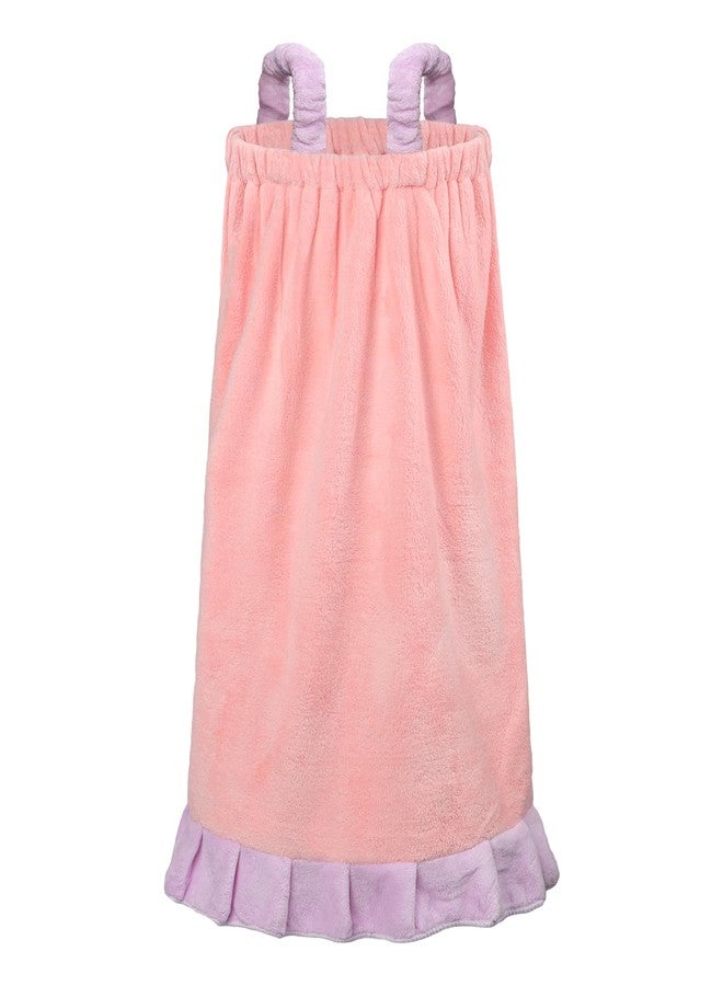 PURFUN Girls Soft Bath Towel Dress for Height 4.2-4.9ft, Big Kids Water Absorbent Shower Beach Towel Wrap Slip Dress - Image 3