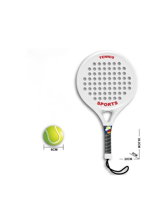 Generic Kids Tennis Racket Set – 2 Lightweight Rackets with 1 Ball, Beginner Sports Toy for Outdoor Play – Plastic & Wood Paddle Tennis Game for Children, Fun Activity for Boys & Girls  - Image 2