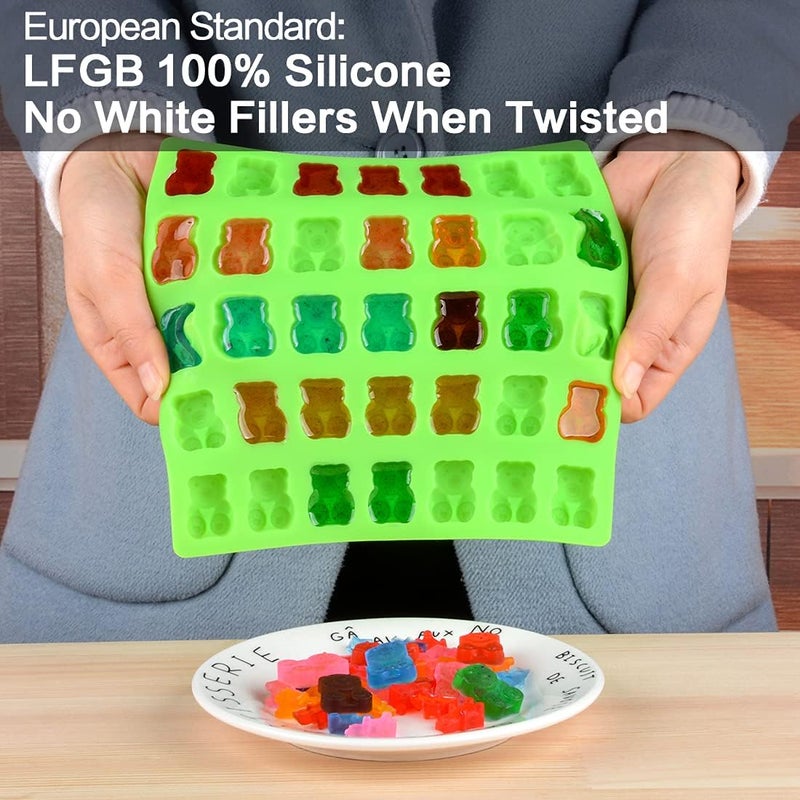 CAKETIME Gummy Bear Molds Candy Molds - 1 Inch Gummy Molds Bear Large Chocolate Molds Silicone 4 Pack LFGB Pinch Test Approved Best Food Grade Silicone - Image 4