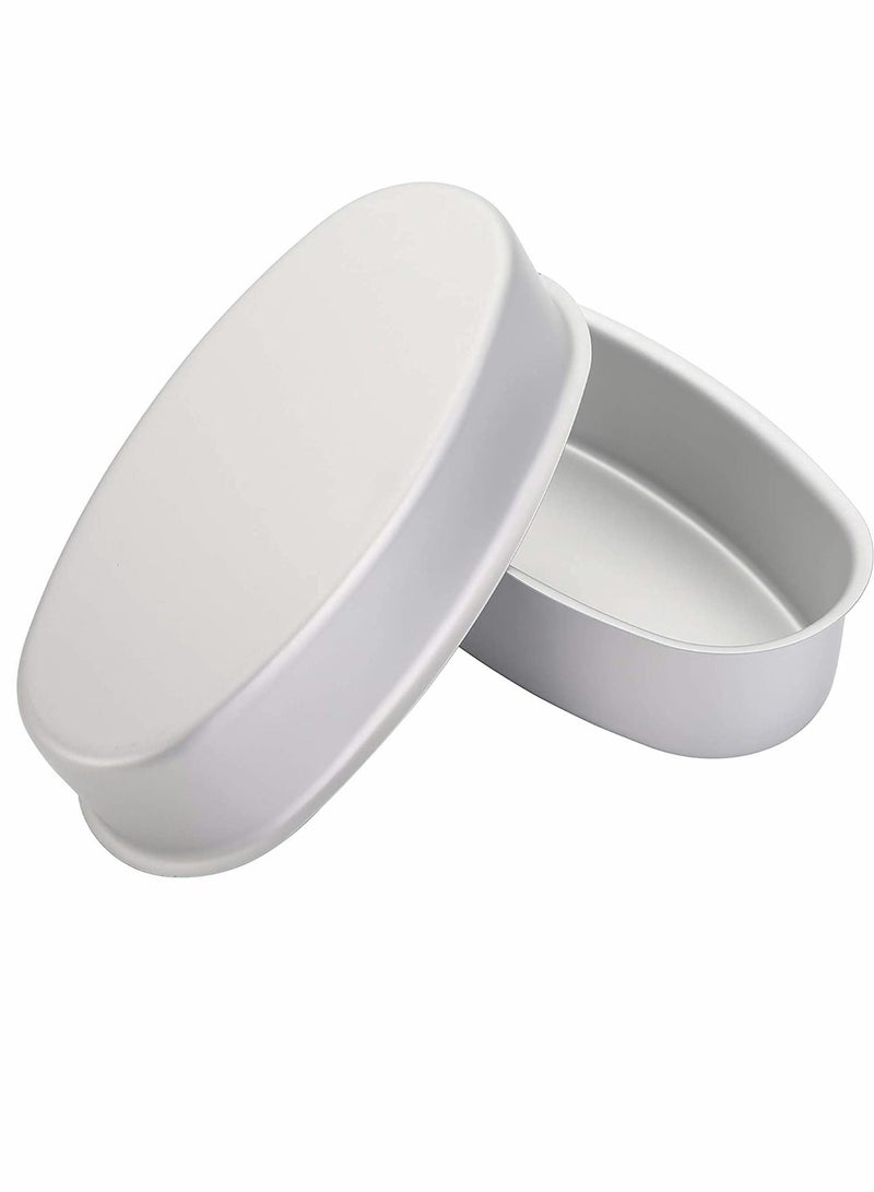 SYOSI 4 Packs Oval Cheesecake Pan - 8 Inch Non-Stick Oval Cake Bread and Meat Bakeware - Aluminum Breads Loaf Pans / Cake Mold for Oven, Pot Baking in Home, Kitchen & Bakery Use - Image 4